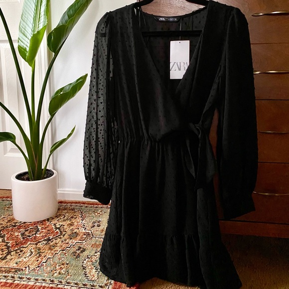 Zara Dresses & Skirts - NWT Zara Black Swiss Dot Jumpsuit/Romper